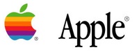 Il logo Apple versione multicolore